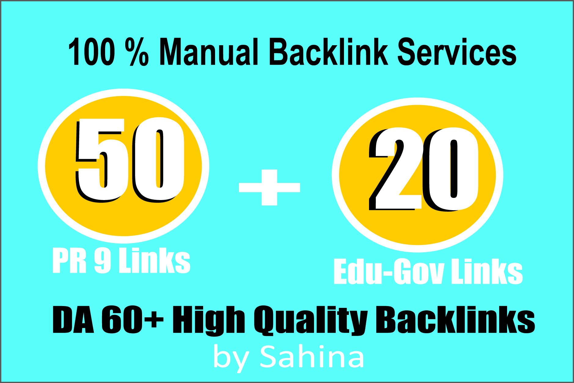 70 Premium Manual Backlinks: 50 PR 9 Links + 20 EDU/GOV Links
